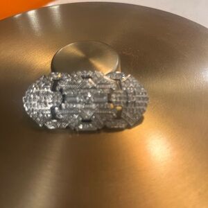 Elegant Silver hair barrette. Retro style. Wore to 1920’s party